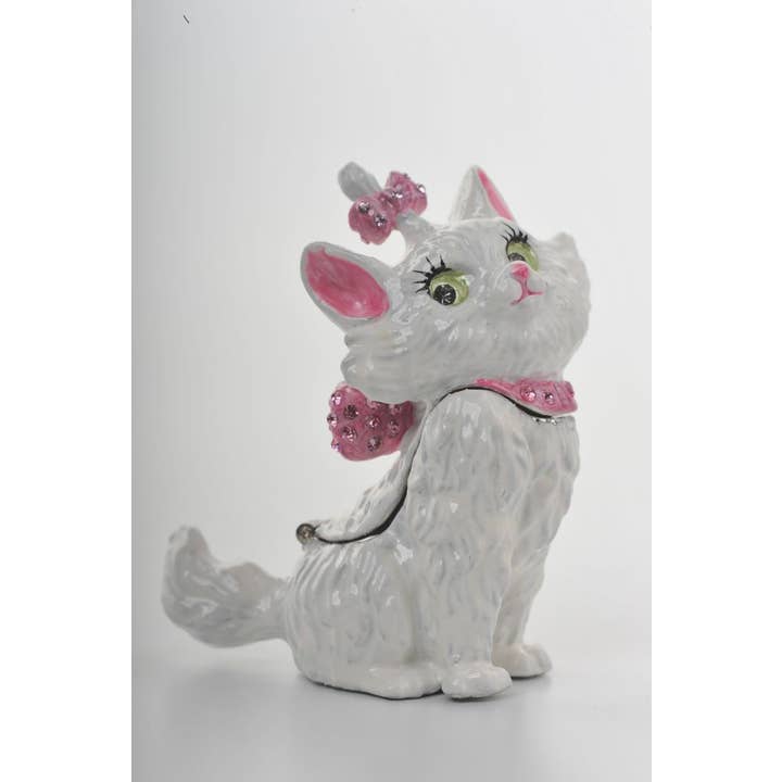 Furr-Baby Gifts - Wholesale Decorative Tabletop Object - White and Pink Cat5