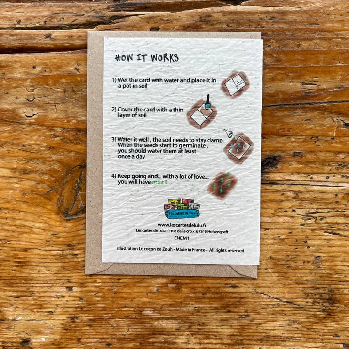 Les cartes de Lulu - Vendita all'ingrosso Biglietti di auguri - Biglietto di auguri di buon compleanno con semi a forma di pianta, in inglese