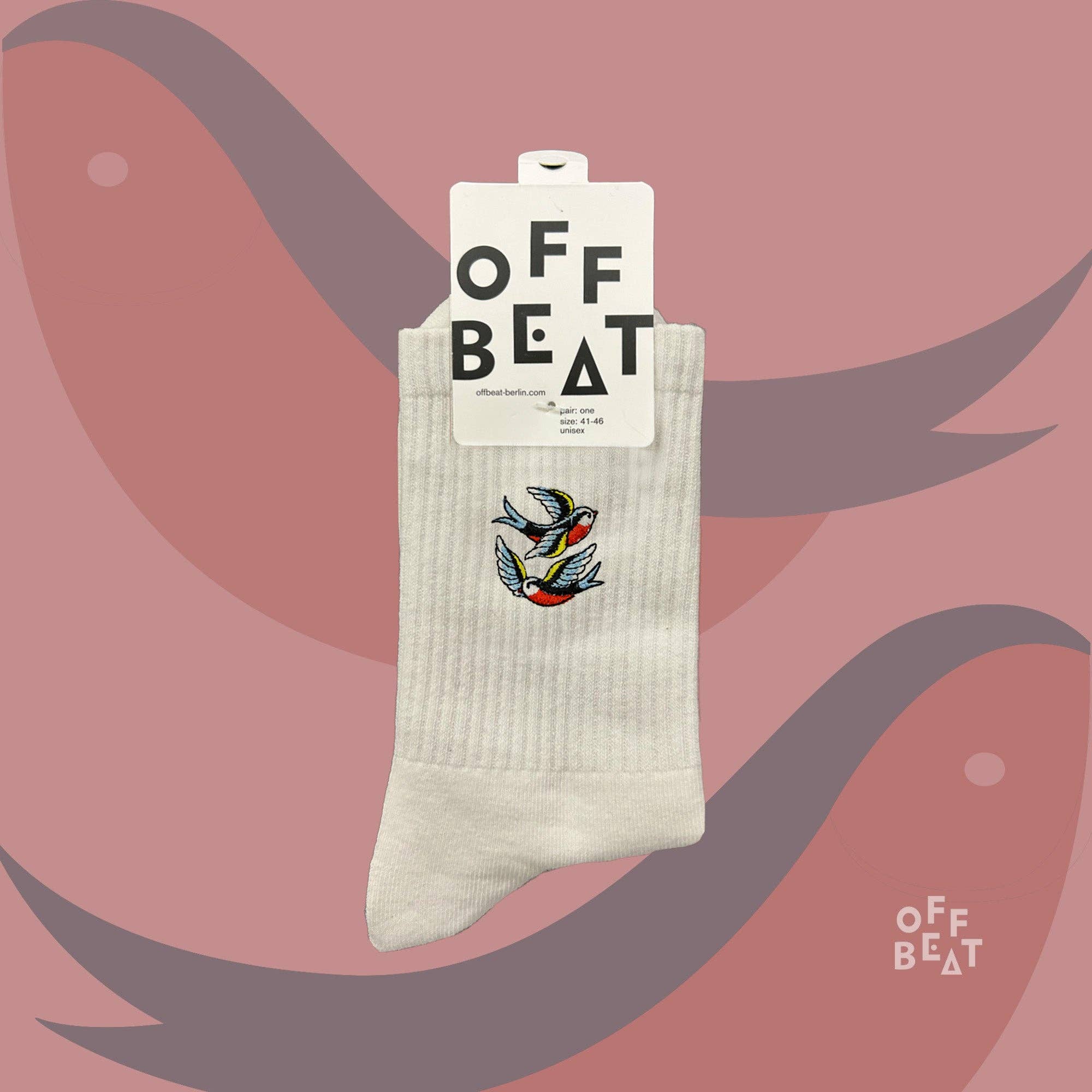 Offbeat - Wholesale Socks - Unisex - Bestickte Schwalbensocken I Großhandel0