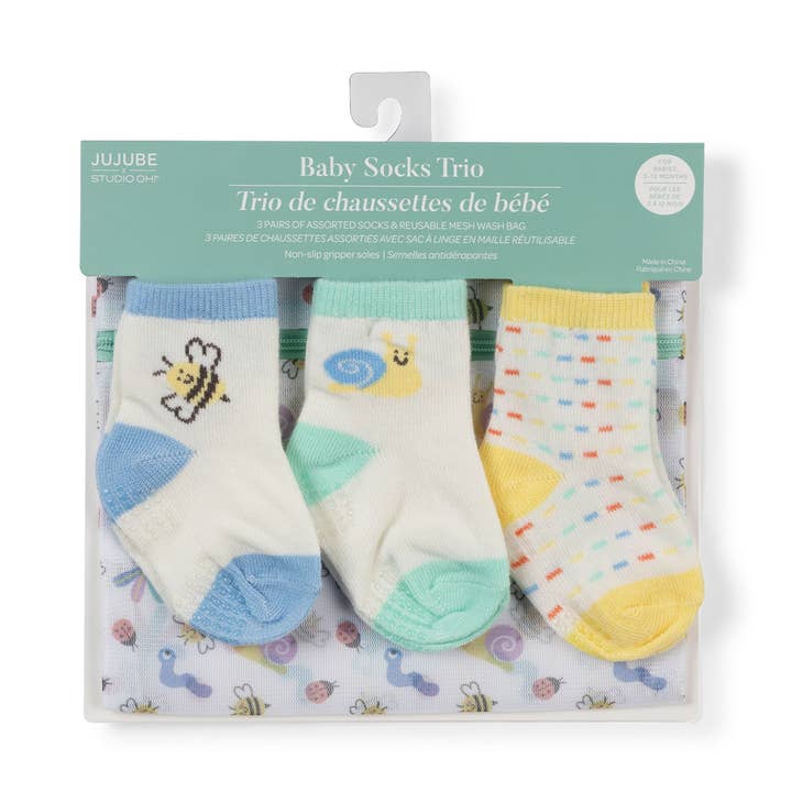 Baby Socks Trio Love Bug for wholesale by JuJuBe