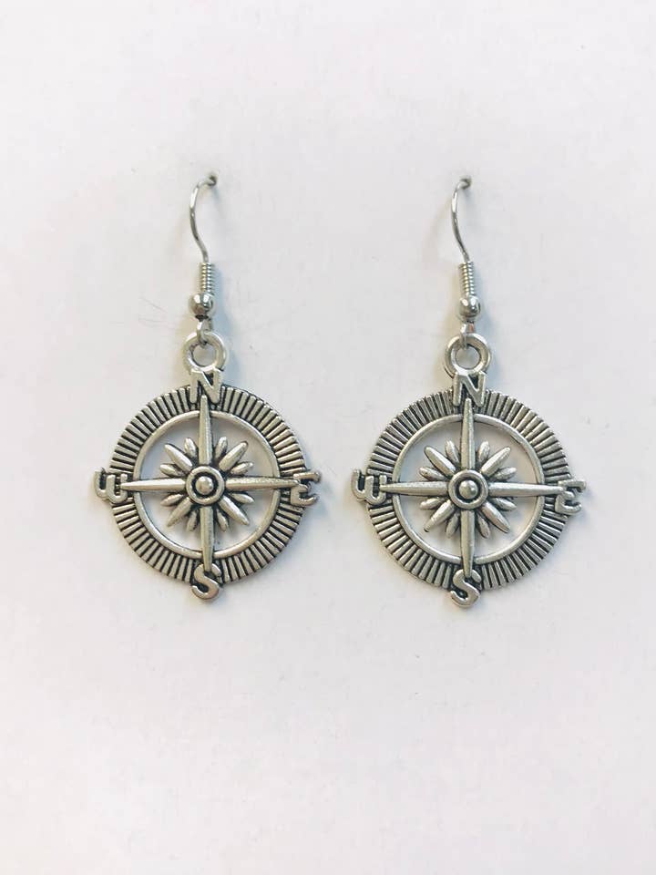 Compass Earrings, Graduation Motivation Earrings for wholesale by SimpleNGreat
