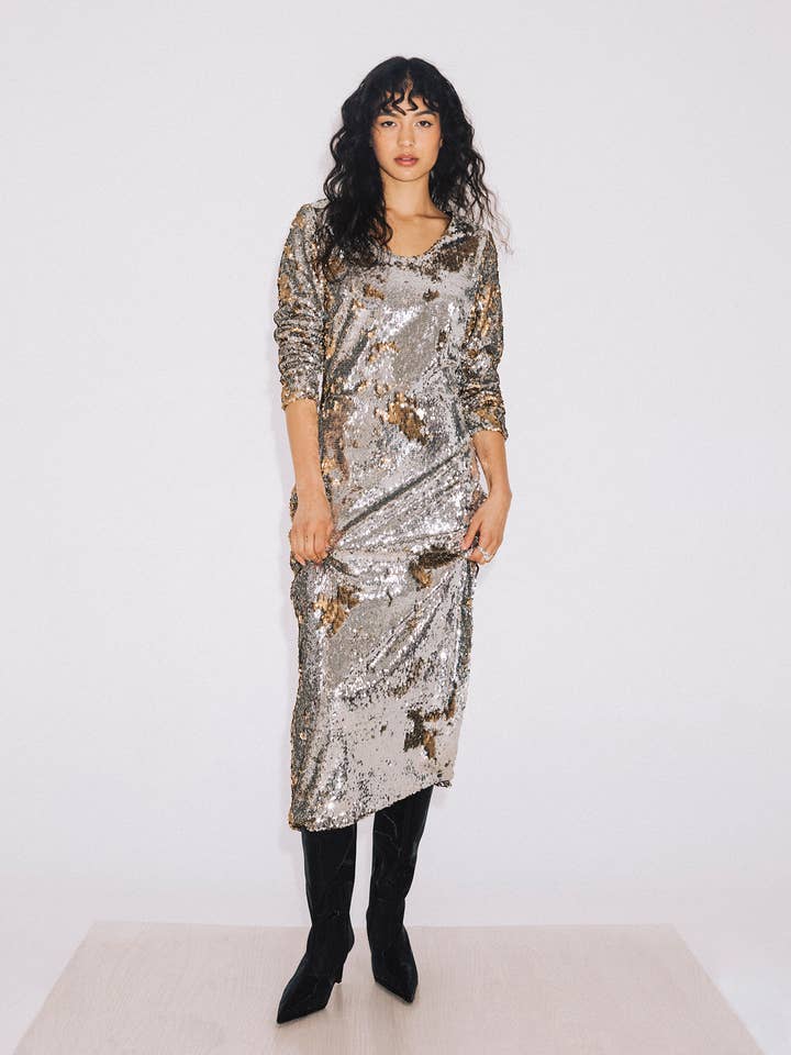 Hilary MacMillan - Wholesale Dress - Women's - Sequin Midi Dress1