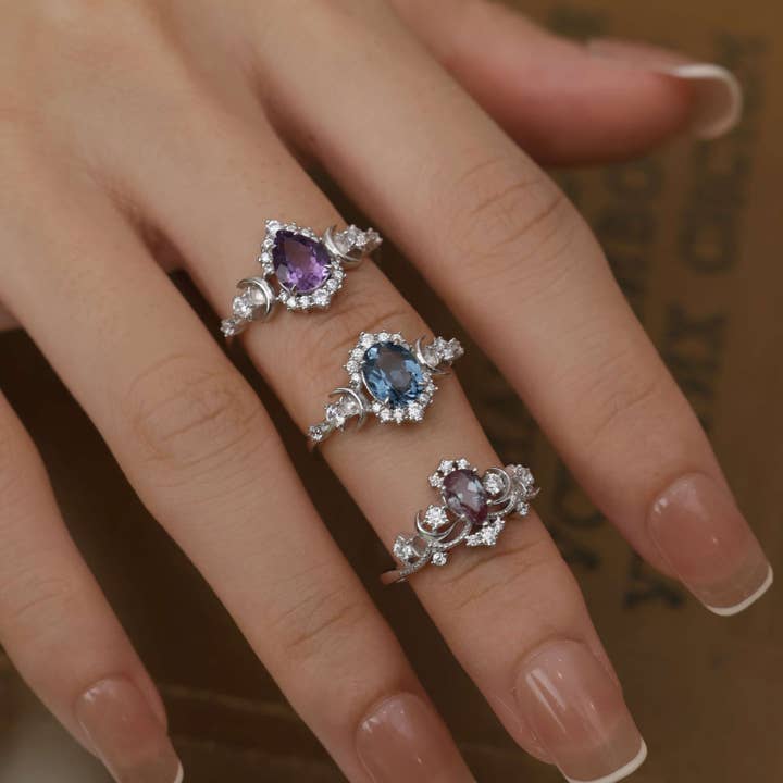 Azura Jewelry - Wholesale Multi-Stone Ring - Moonlit Alexandrite Ring©5