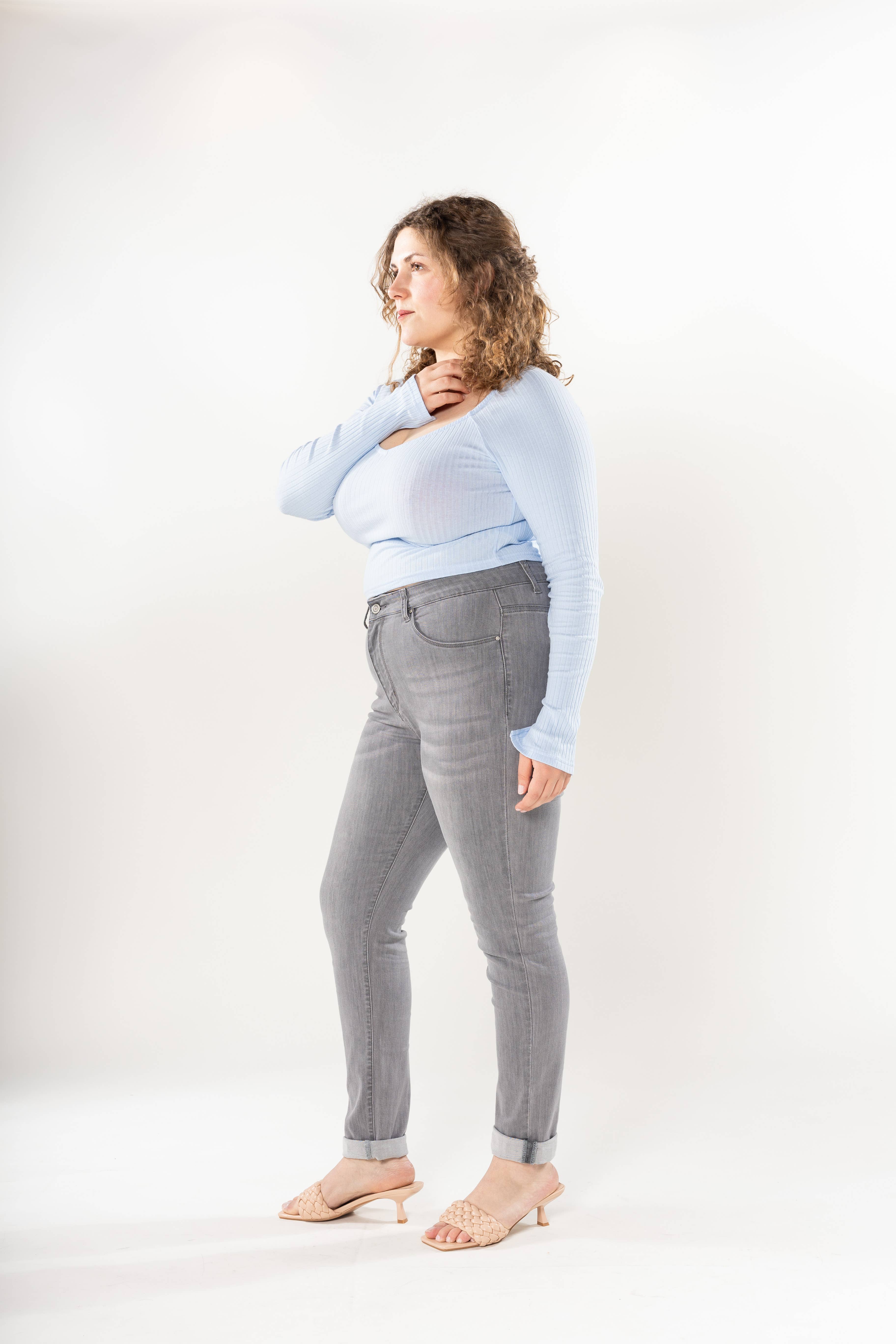 Nina Carter - Venta al por mayor Vaqueros - Mujer - Jeans ajustados elásticos de talla grande Nina Carter P102GT26