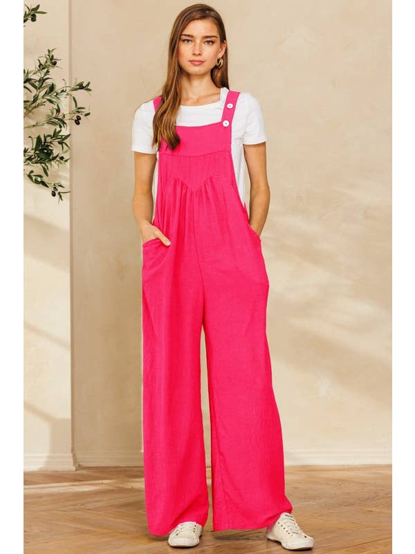 Oddi - Wholesale Jumpsuit - Women's - Solid Button Sling Jumpsuit23