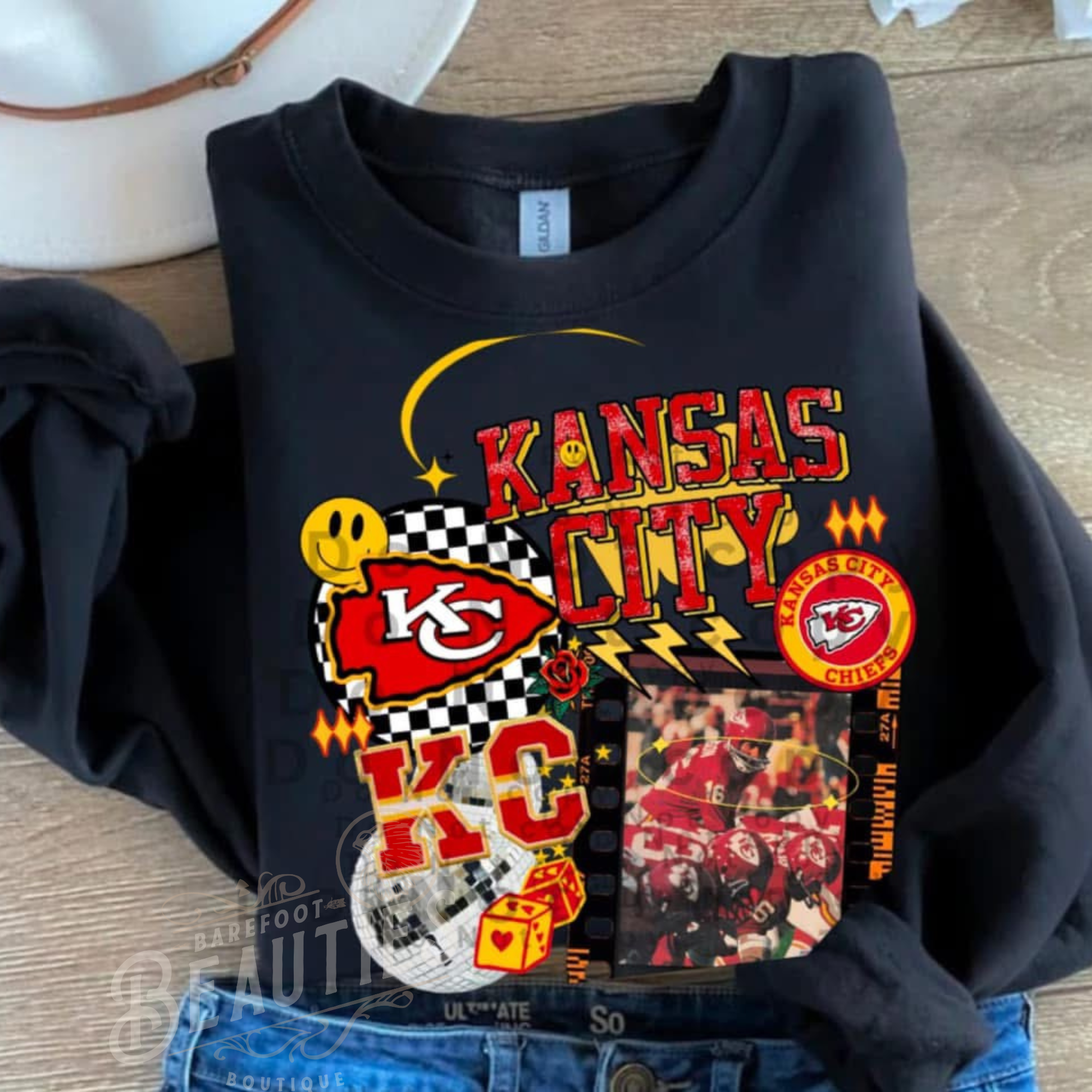 Barefoot Beauties - Wholesale Graphic Sweatshirt - Women's - How ‘Bout Them Chiefs?!0
