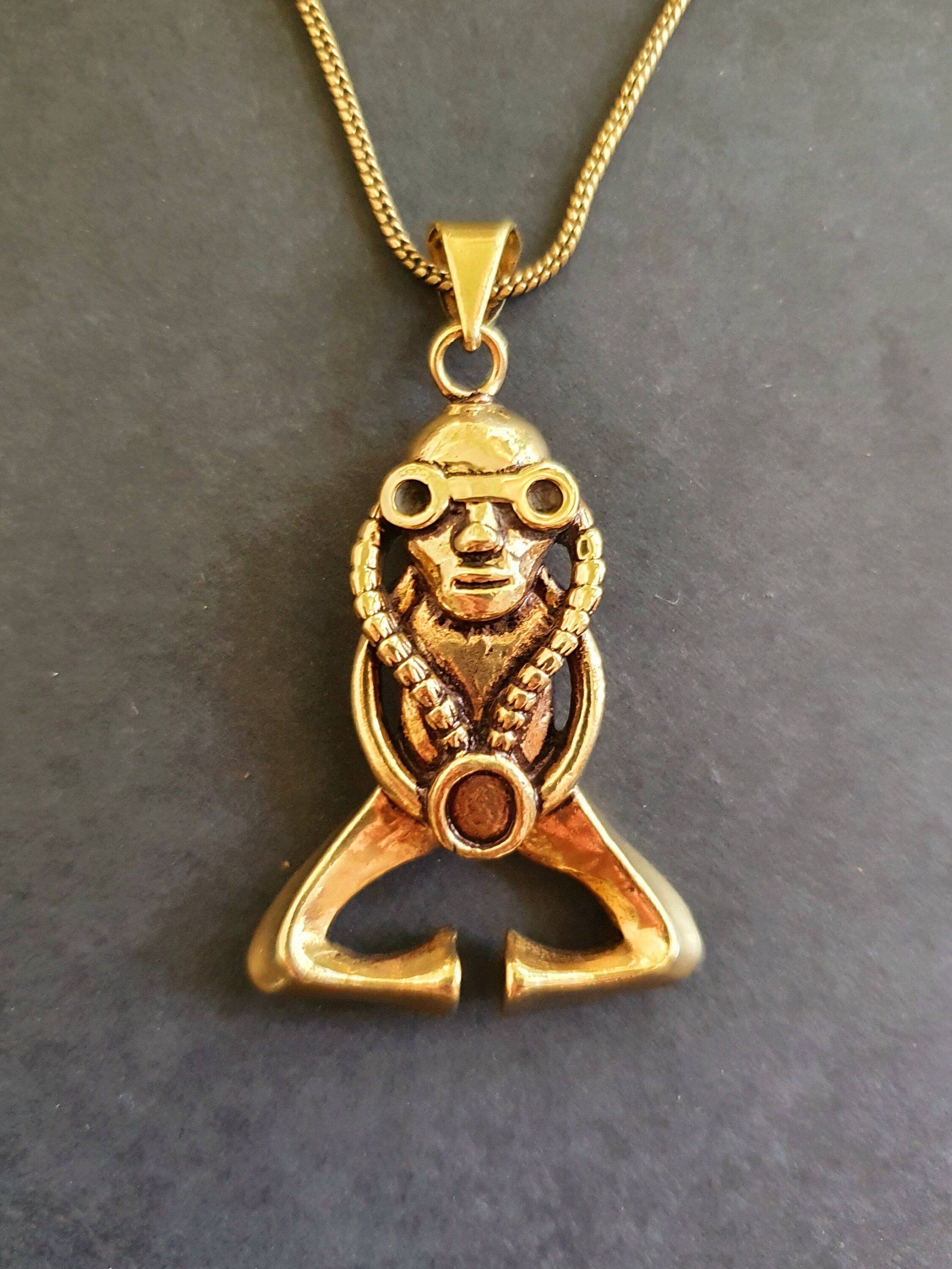Kaali Boutique – wholesale Pendant/charm necklace – Steampunk Necklace / Brass / Punk / Sci-Fi / Cyberpunk / Boho / Aztec / Inca / Ethnic / Madmax / Third Eye / Illuminati / Mens necklace0