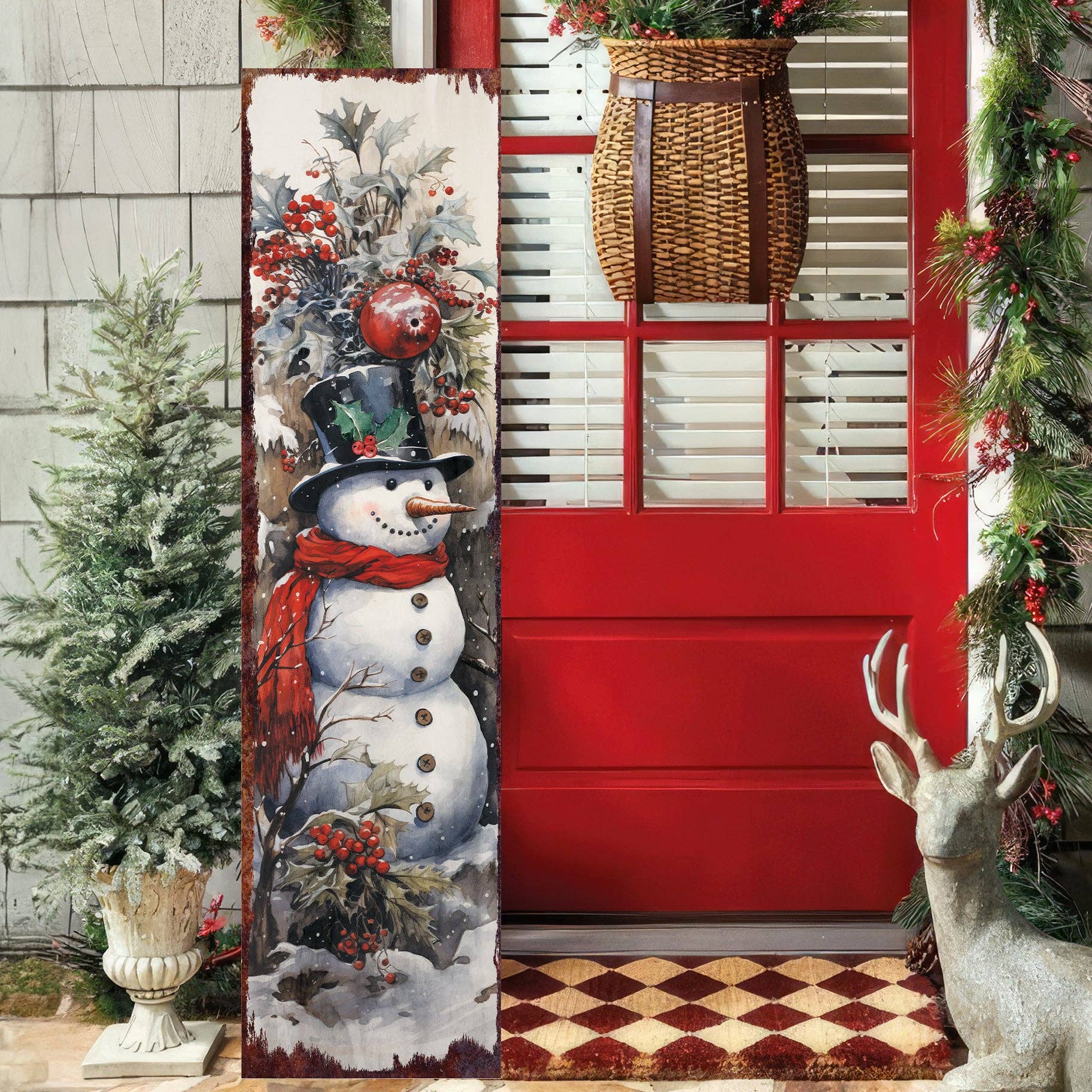 TX USA Corporation - Wholesale Christmas Decoration - Winter Welcome Snowman Porch Sign | Rustic Farmhouse Outdoor Decor7