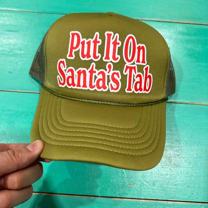 Vibes Hat Company - Vente Casquette de camionneur – unisexe - Put It On Santa's Tab Trucker | Chapeau de Noël | Casquette tendance