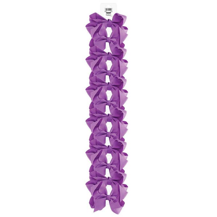 Hair Bow Clip - 12Pcs Medium - Grape for wholesale by KT Supply