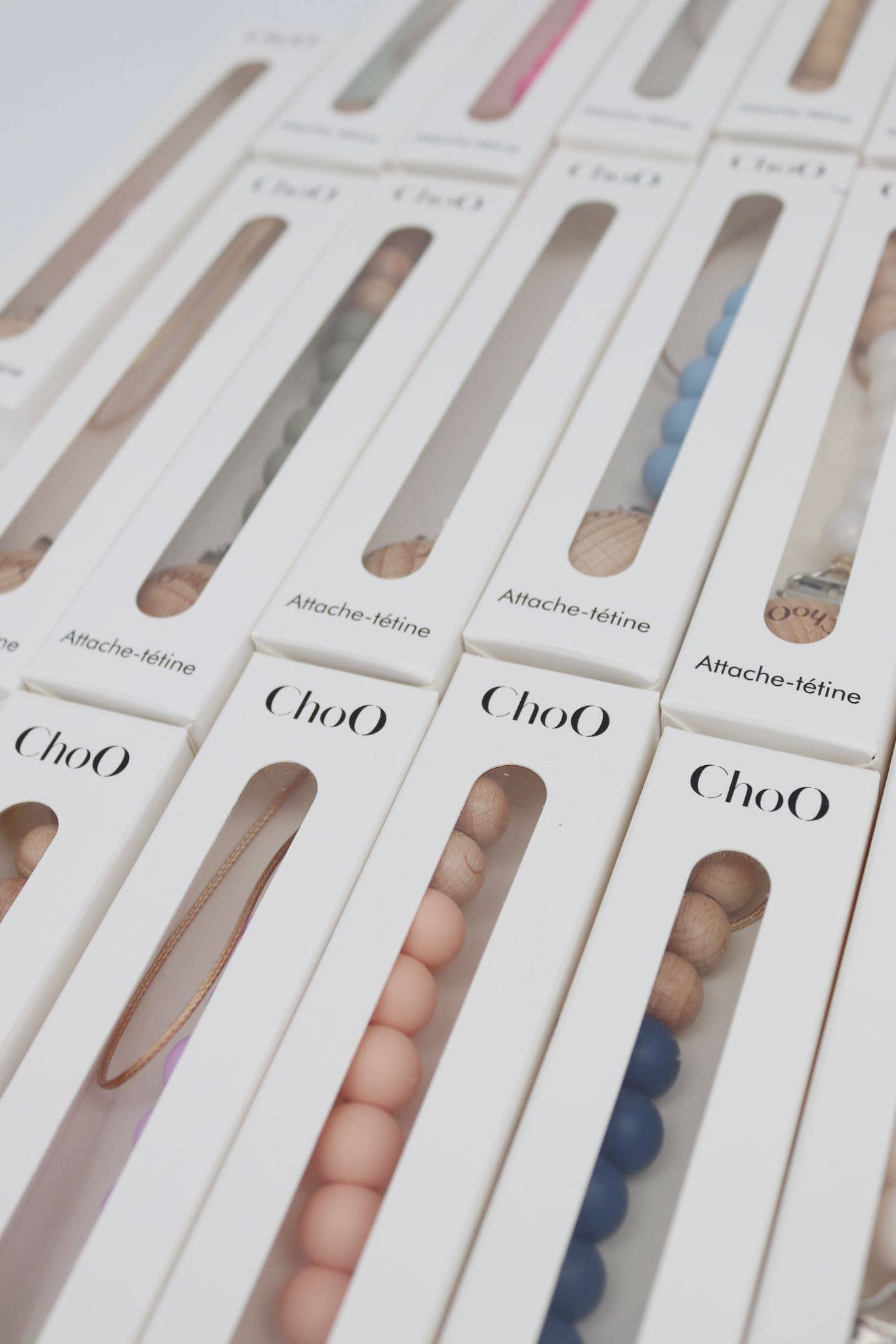 ChoO – Großhandel Schnuller-Clip – Baby – Schnullerclip aus Silikon und Holz - Parma3