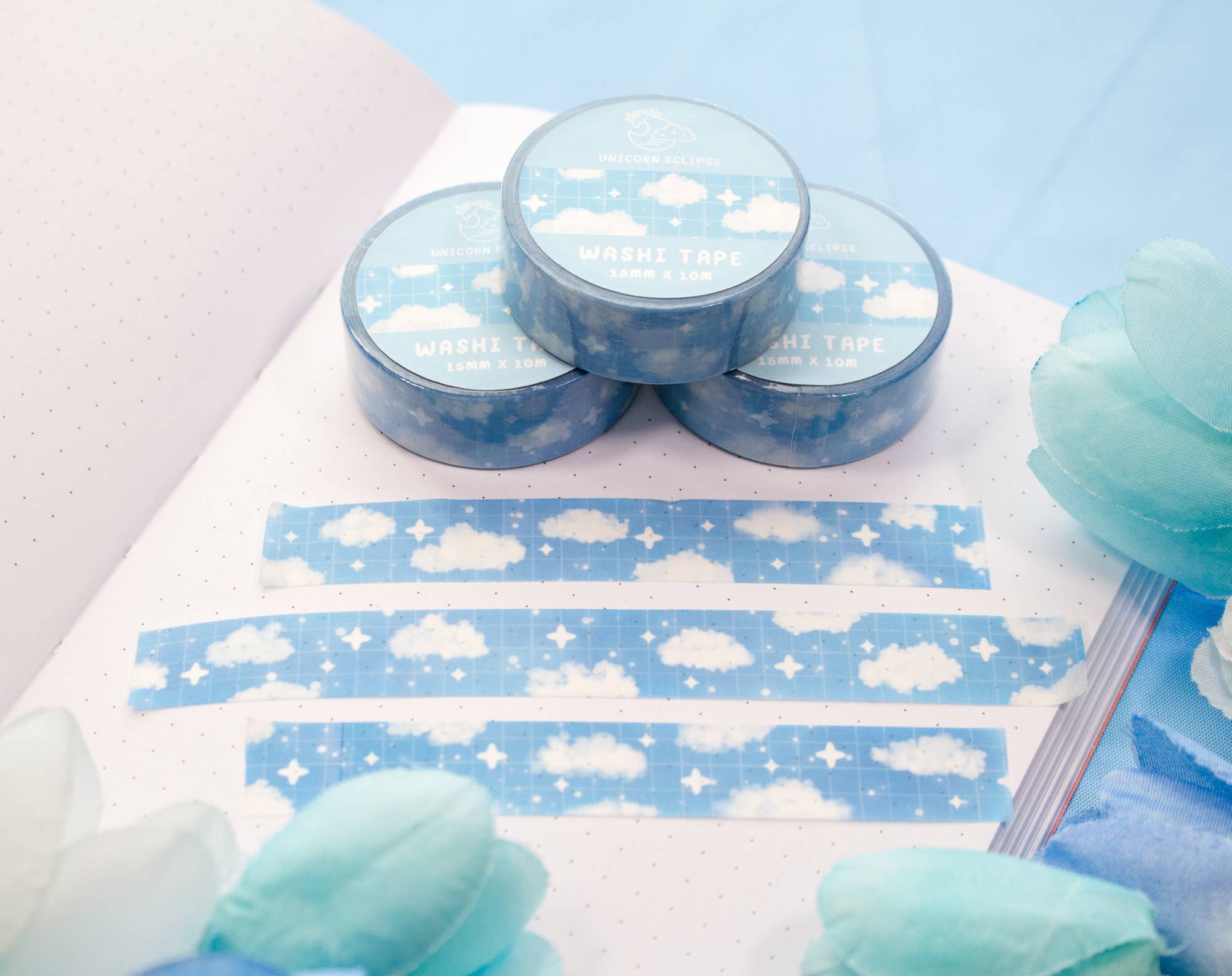 Unicorn Eclipse - Wholesale Washi Tape - Cloudy Sky Washi Tape2
