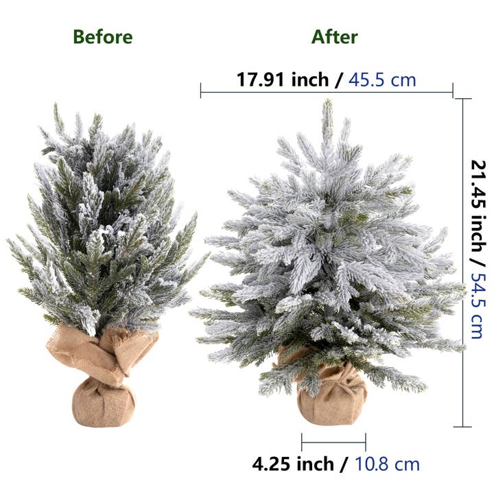 Grand Verde - Wholesale Artificial Christmas Tree - 22” Mini Snow Flocked Artificial Christmas Tree1
