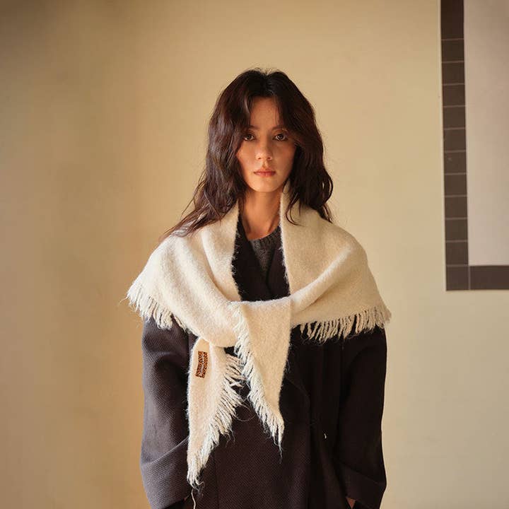 SALINA TRADING INC - Wholesale Scarf – Women's - Solid Color Wool Triangle Scarf Multifunctional Wrap for Women5