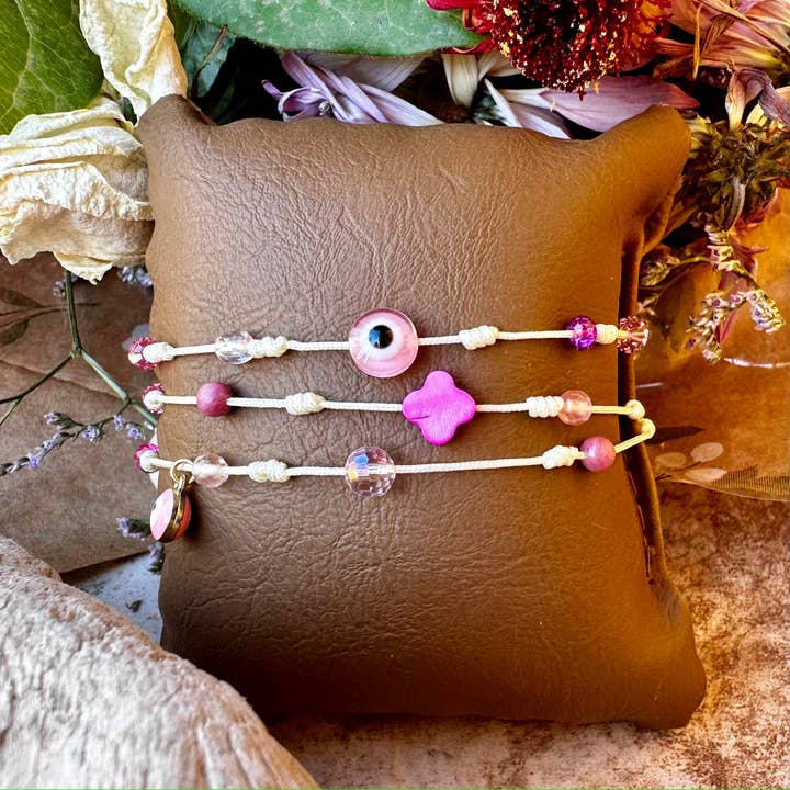 Dreifach rosa Pop-Armband für den Großhandel von Atypiquement