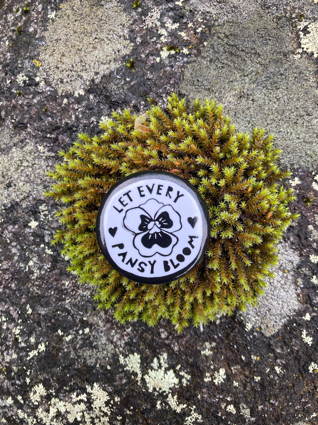 Coyotesnout - Vendita all'ingrosso Spilla da bavero - Spilla da 1,25 «- Lascia che ogni viola del pensiero fiorisca1