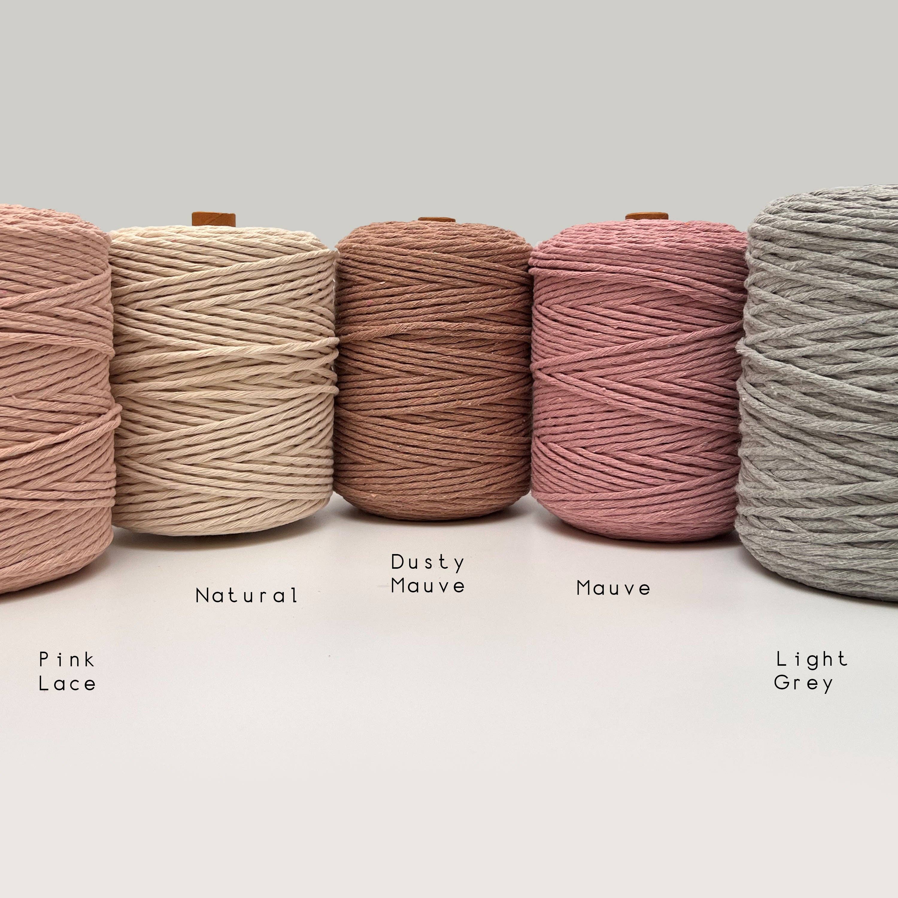 Makramee Manufaktur - Vente Fils à tricoter - Fil de macramé coloré 3 mm en coton 100 % recyclé2
