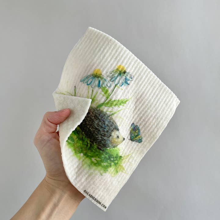 Alla Dickson Art - Wholesale Dishcloth - Hedgehog Dishcloth Hedgehog Swedish Dish Cloth Porcupine