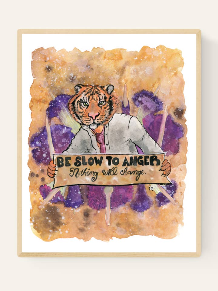 Sunda Tiger, Endangered Animal Series - 8x10 Art Print for wholesale by Darling Illustrations