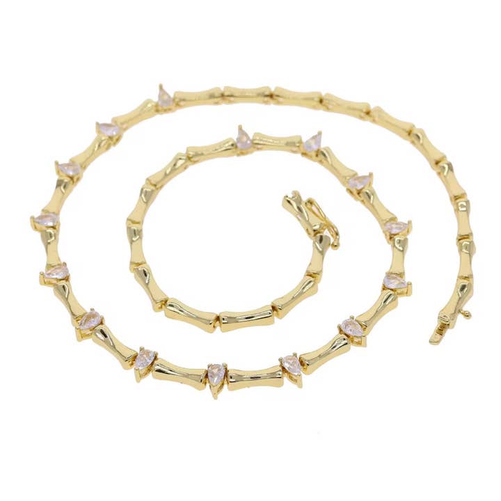 IJzige Bamboe ketting voor wholesale door Glam Bar Bazaar