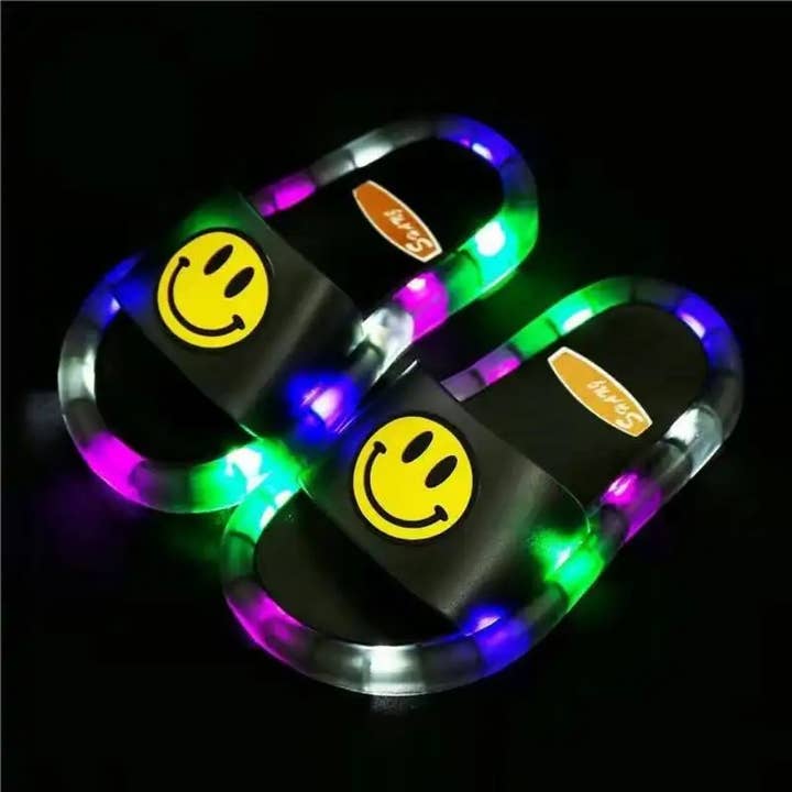 SugarQuoteMeNot LLC - Wholesale Slippers - Kids - Kids light up shower/beach slides