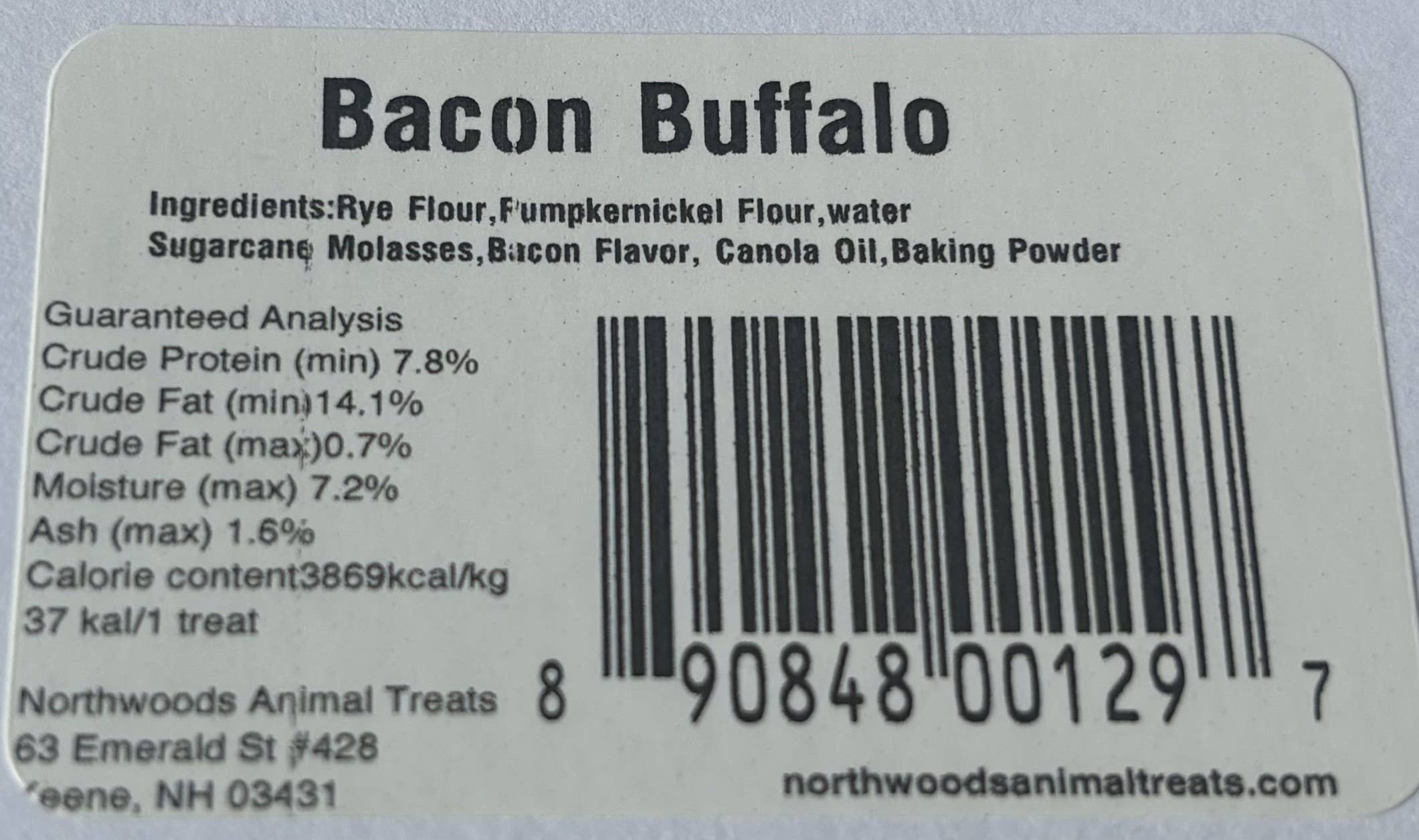 North Woods Animal Treats and Gifts - Wholesale Pet Treats - Dog - Display Crate REFILL (no crate), 36 cookies, Bacon Buffalo5