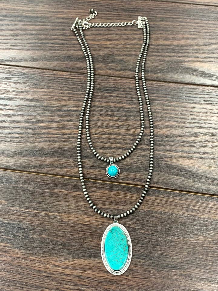 734176, Handmade 20" Navajo Turquoise Necklace for wholesale by ISAC Trading Inc