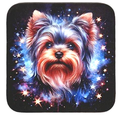 Yorkshire Terrier Stars Coaster for wholesale by Dogcrafts