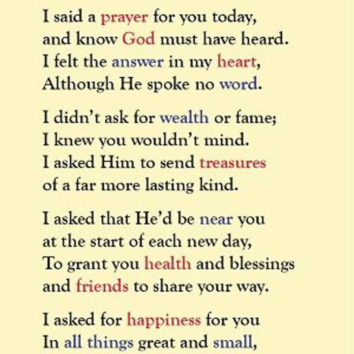 SAN JUDITAS RELIGIOUS ARTICLES - Wholesale Religious Card - I SAID A PRAYER FOR YOU TODAY HOLY CARD1