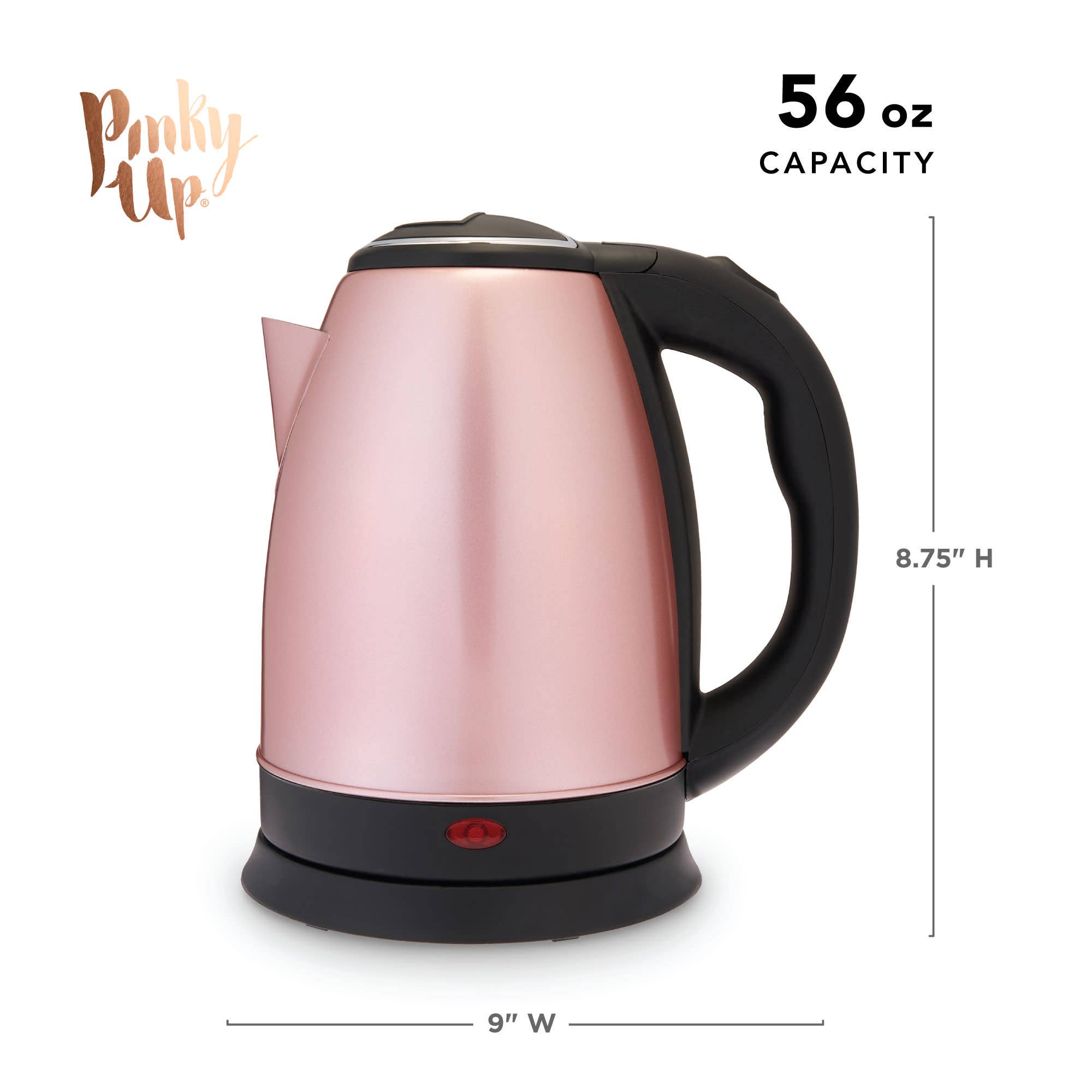 Pinky Up - Wholesale Electric Kettle - Parker™ Stainless Steel Electric Tea Kettle 56oz Rose Gold6