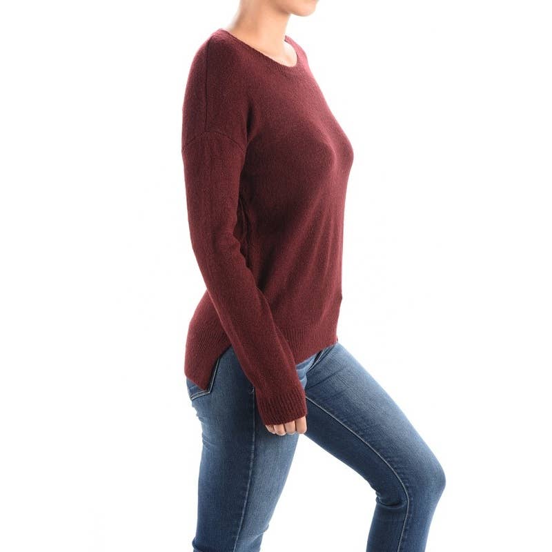 Mak – wholesale Pullovertröja - Dam – Crewneck stickad tröja med sidoslits MK801527