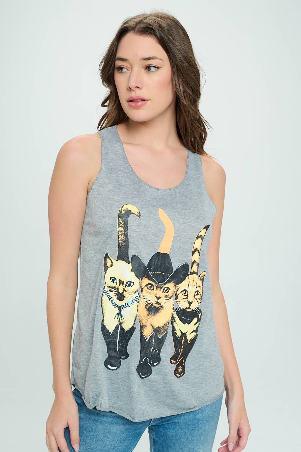 SM WARDROBE – Engroshandel Tanktop – Kvinder – 3 KILLINGER PRINT TANK TOP GRÅ3