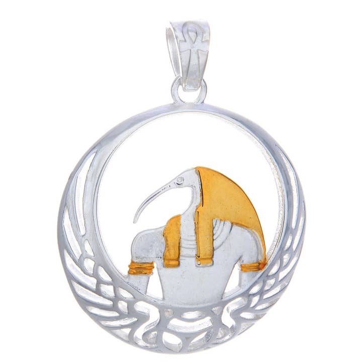 Gold Plated Egyptian Pendant Thoth-Healing for wholesale by Kheops BLJ Jewelry