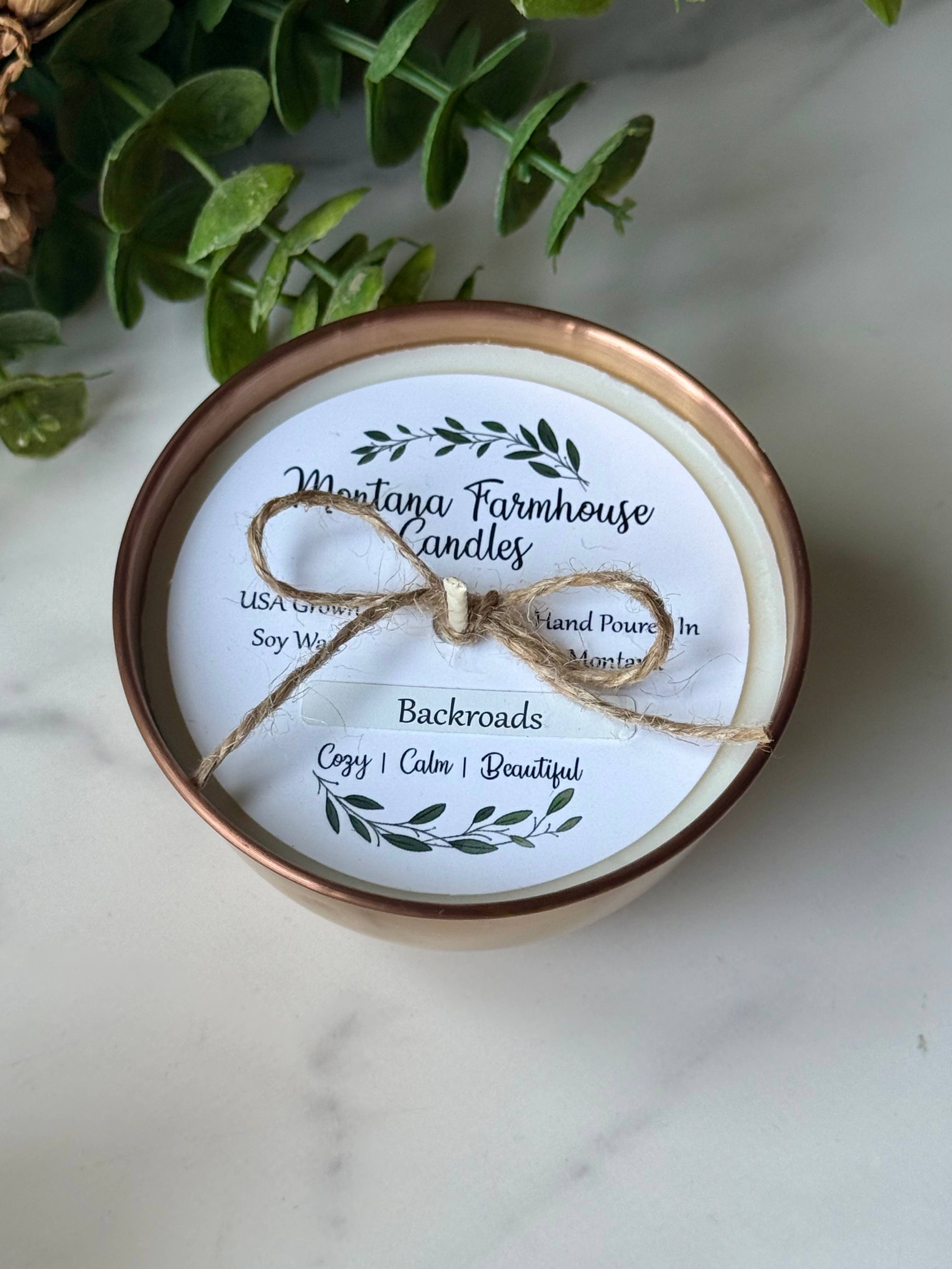 Montana Farmhouse Candles - Vente Bougie en bocal - Bol en cuivre - 5,5 onces 2