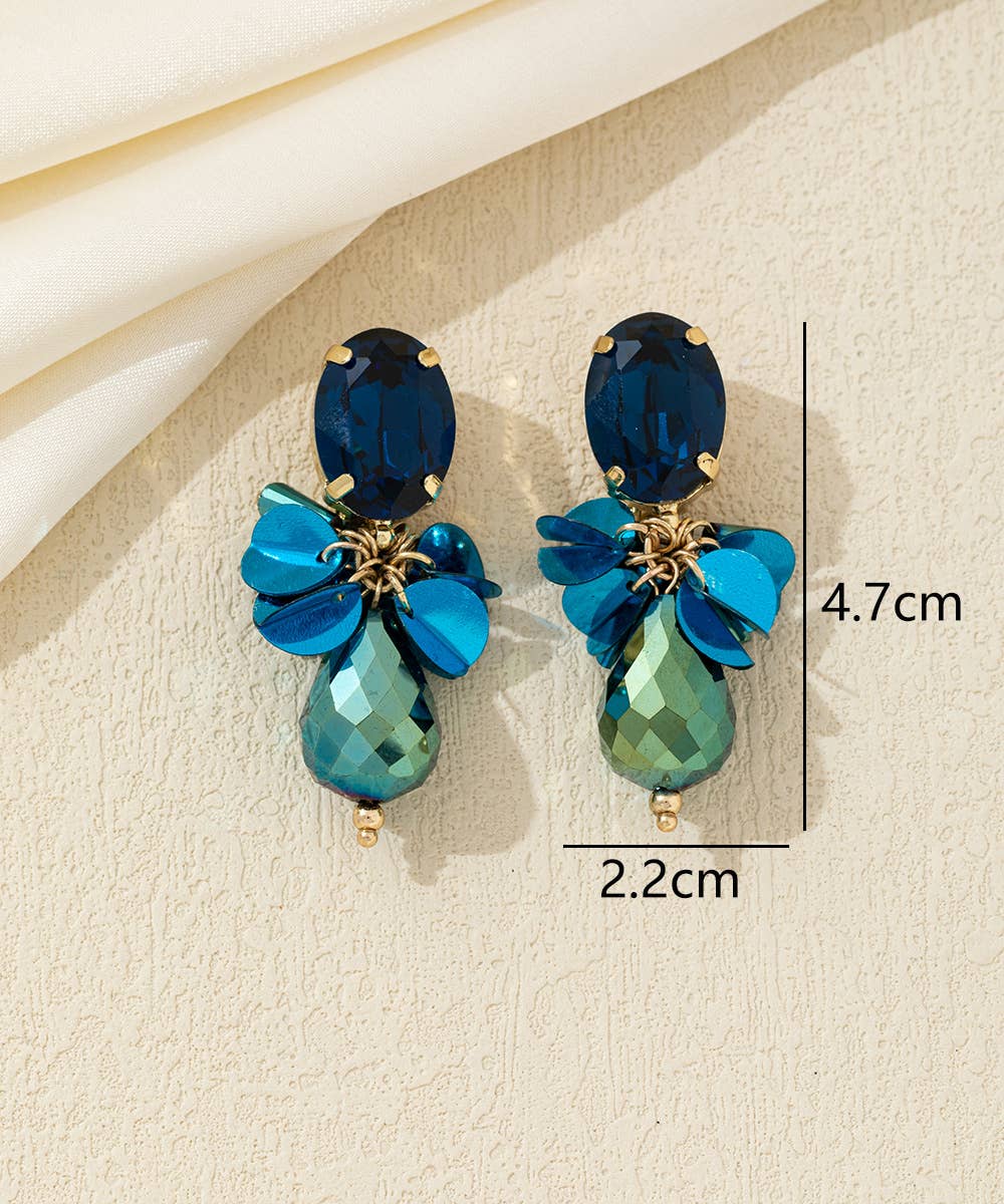 Blossom bijoux – Großhandel Ohrclip – Clip-Ohrringe mit Strass & Pailletten – 26AHBOL0051