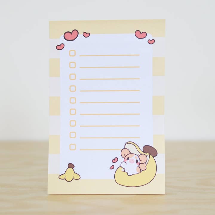 Banana Cow Notepad for wholesale by Fuwuffle