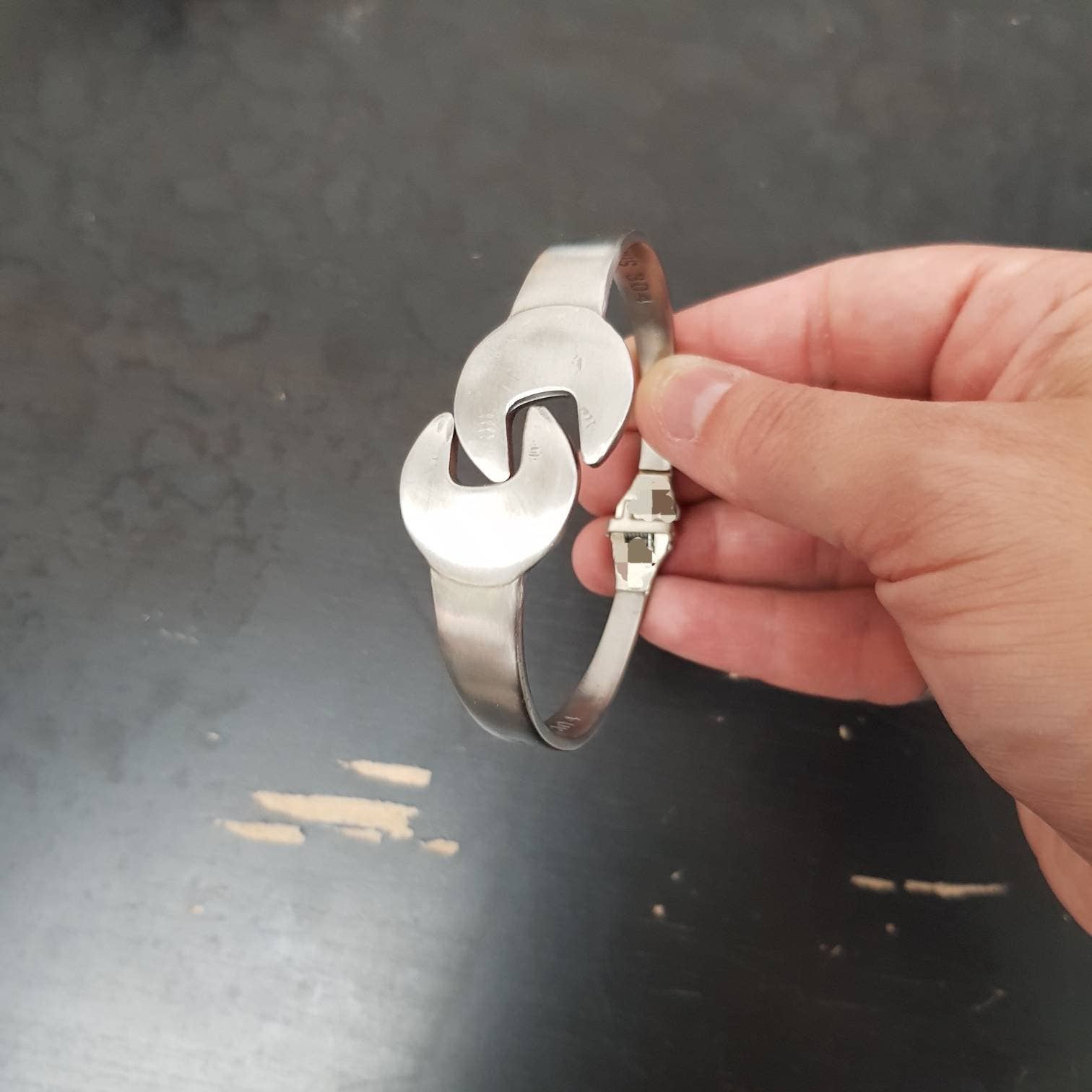 Gleamlety - Vente Bracelet manchette - Bracelet clé en acier inoxydable1