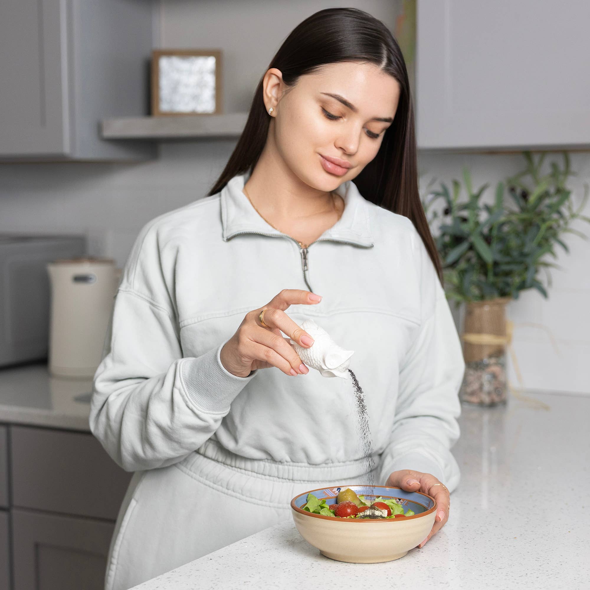 Fox Run Brands - Vente Ensembles salière et poivrière - Ensemble de 2 mini hiboux en céramique pour sel et poivre Fox Run1