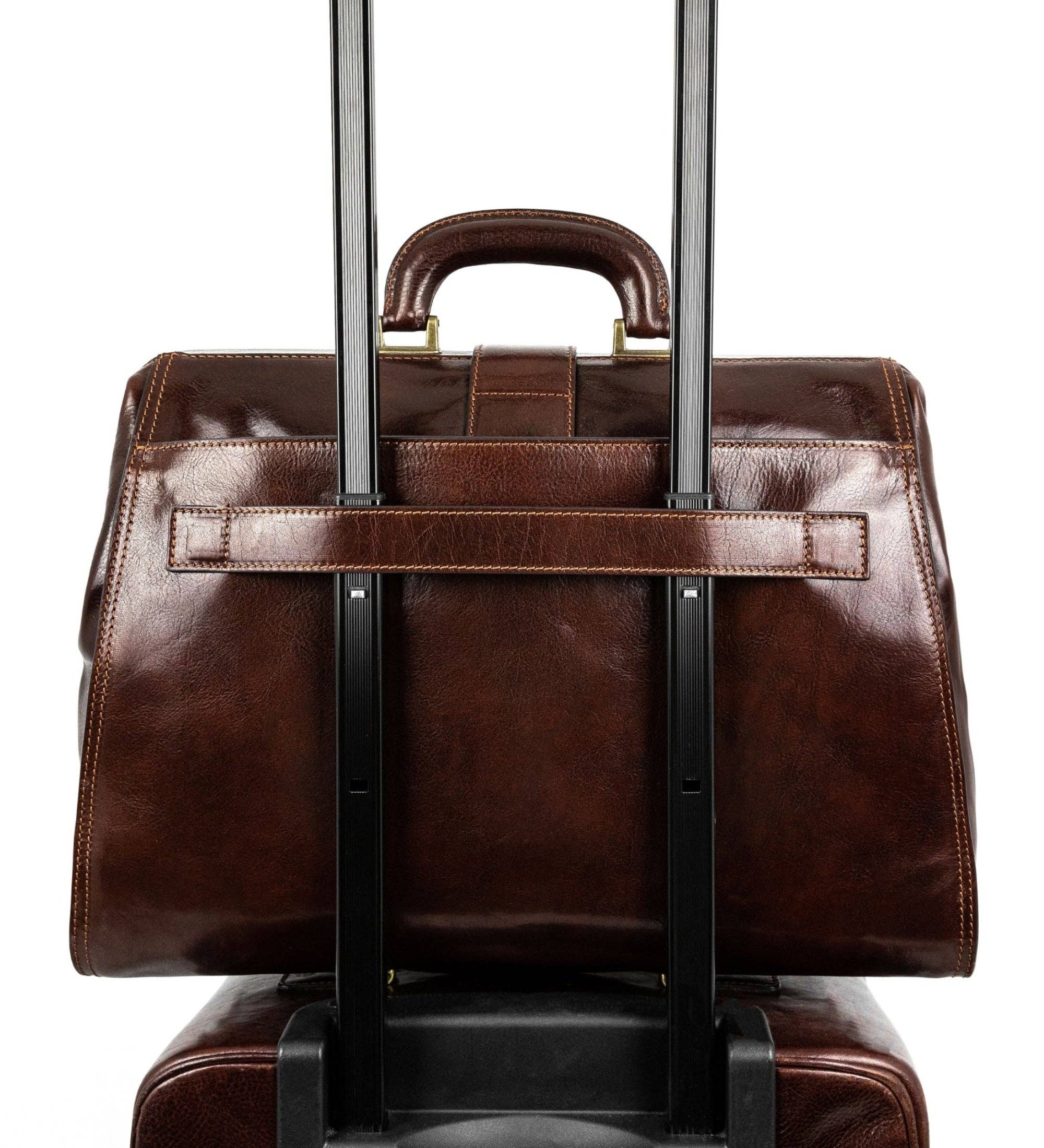 Time Resistance – Großhandel Aktentasche – Unisex – Große braune Arzt-Tasche aus Leder – Mrs Dalloway5