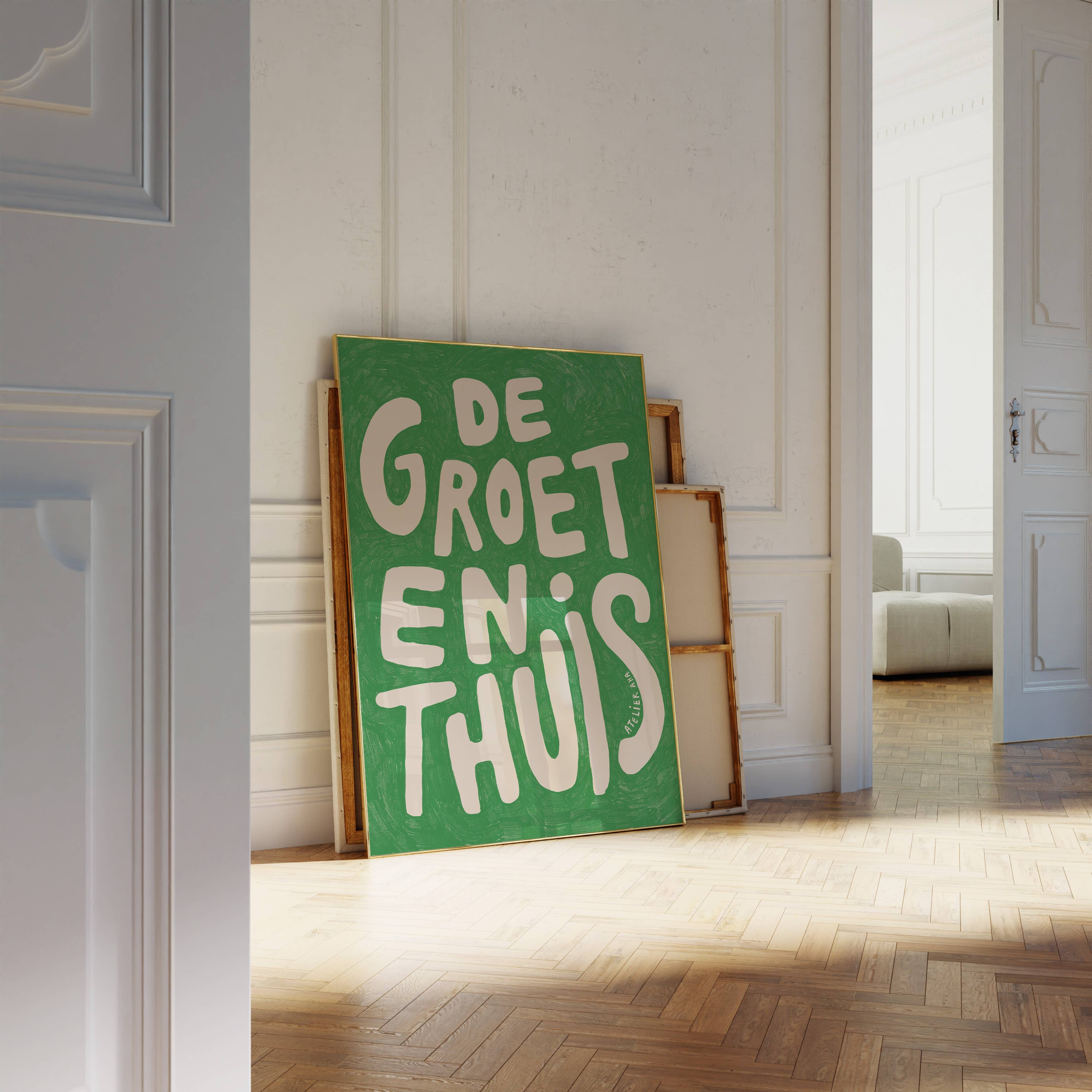 Atelier Aha - Wholesale Kunstprint - De groeten thuis art print - 50x70cm1