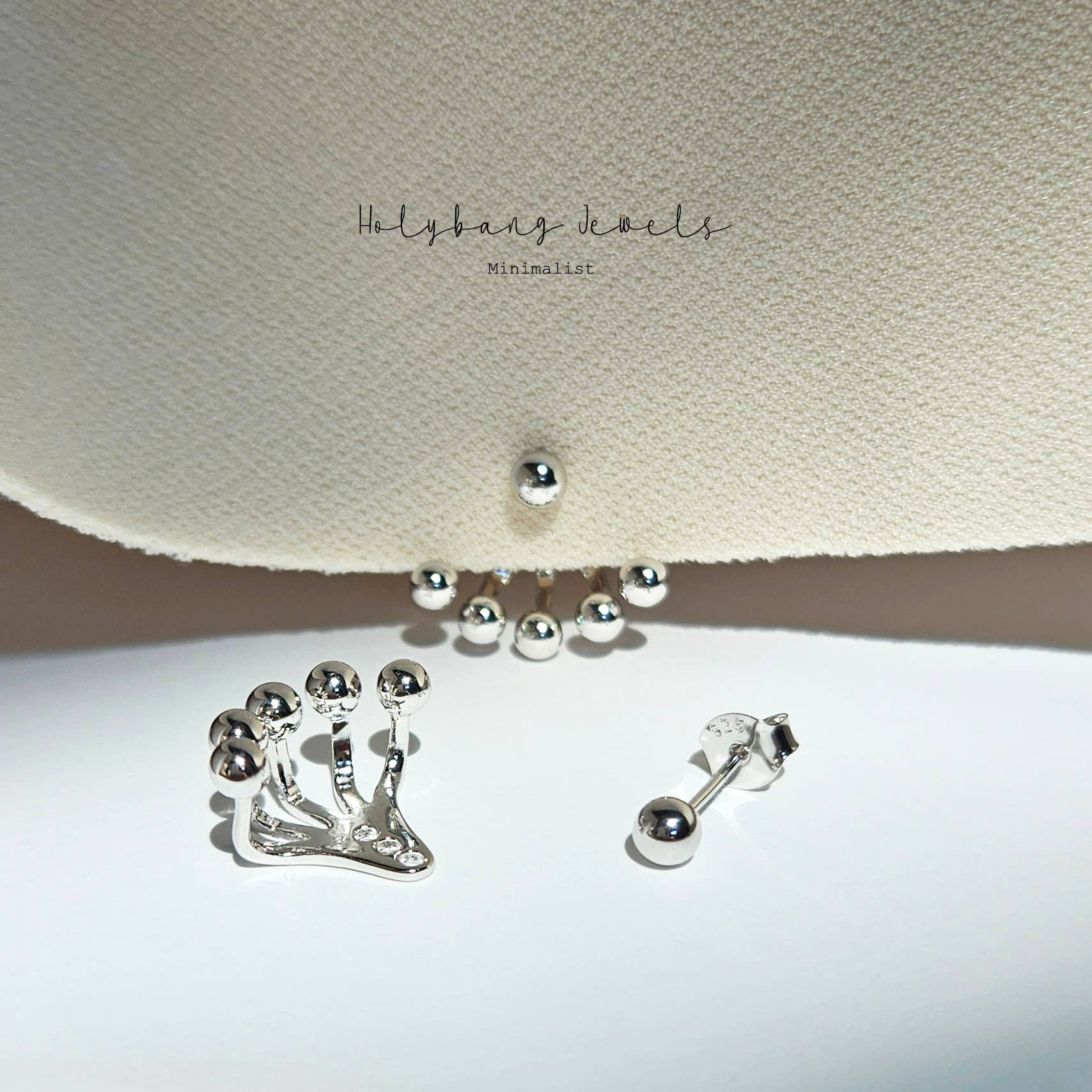 HolyBang Jewels - Wholesale Stud/Post Earrings - UNIQUE BALL EAR JACKET - E-ST1169 1