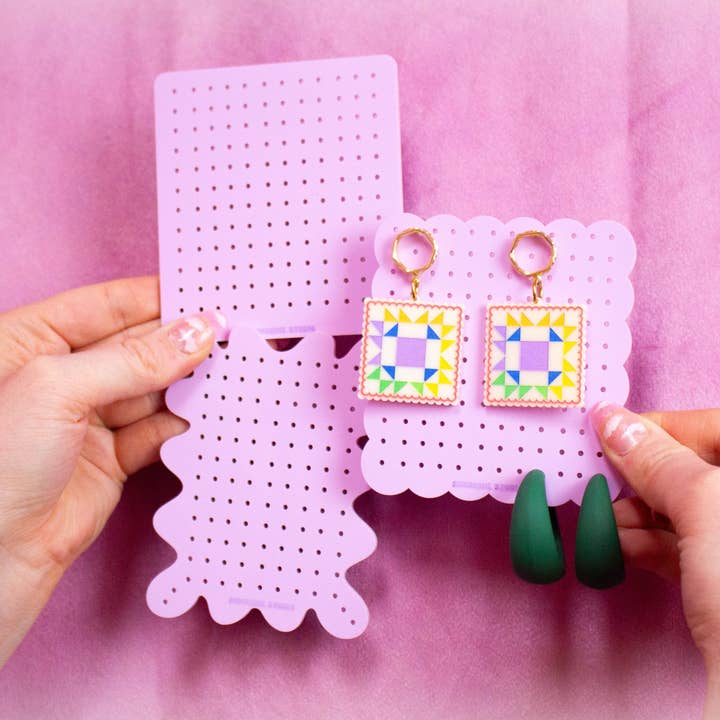 Pastel Purple Travel Earring Holder for wholesale by Sunshine Studio