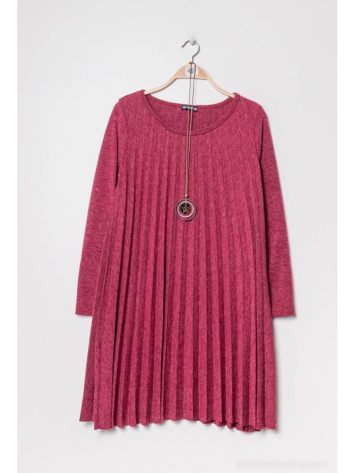 P&R STAR – Großhandel Kleid – Damen – Plissiertes Strickkleid12