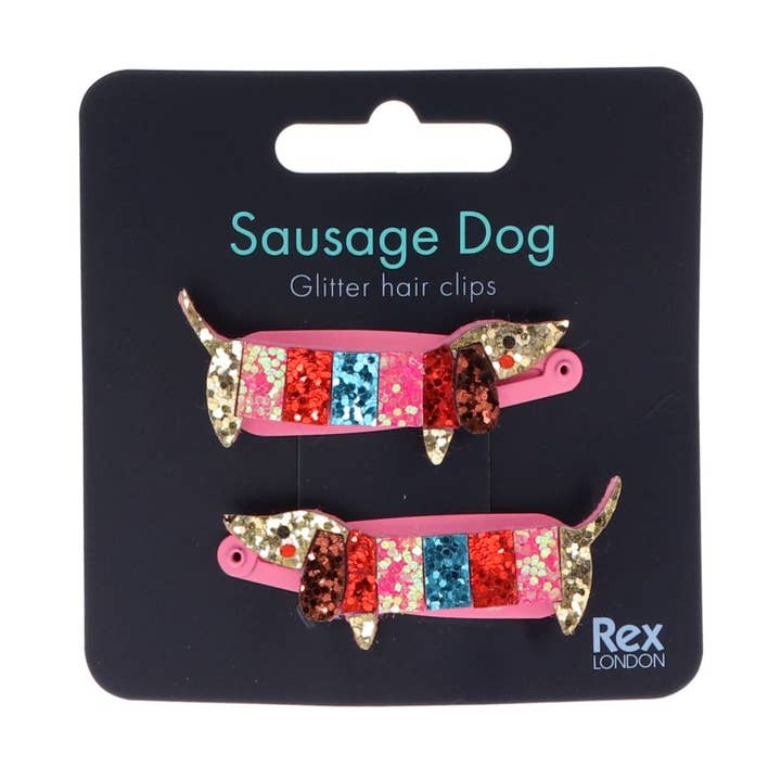 Rex London Hair Clips - Sausage Dog for wholesale by Bobangles
