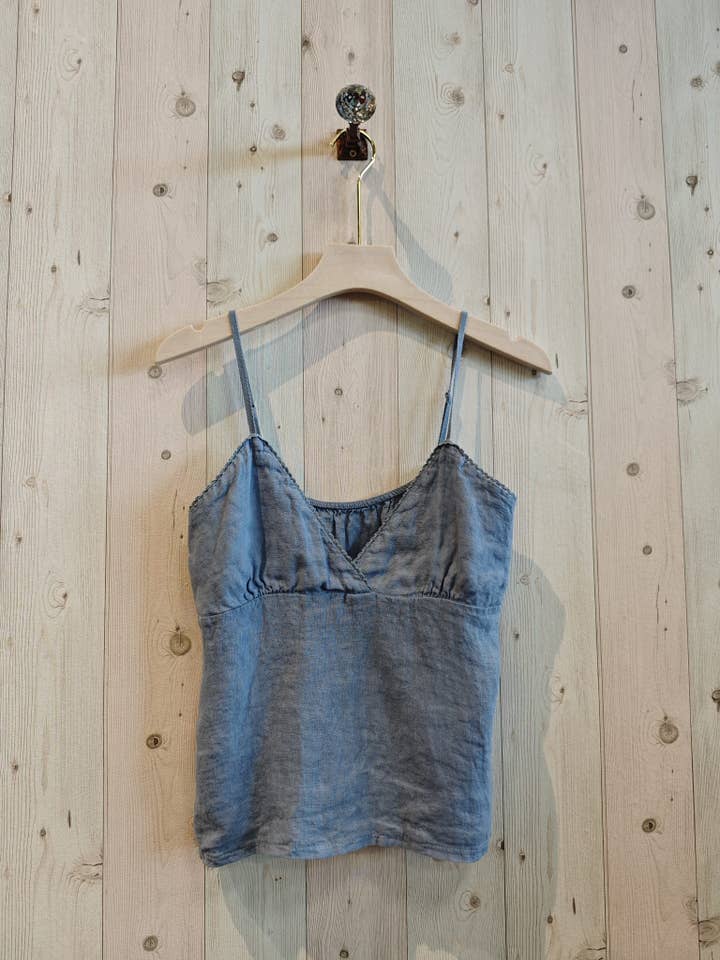 Linen & More - Wholesale Camisole - Women's - REF 23311 100% LINEN SHORT STRAP T-SHIRT4