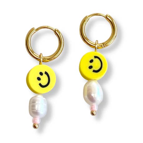Smiley earrings - Gold for wholesale by TOMMASINI