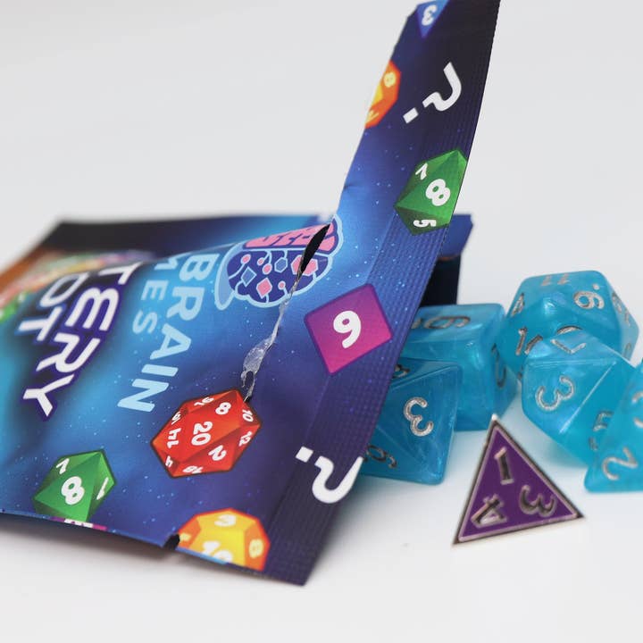 Foam Brain Games - Wholesale Dice - Mystery Loot: Plastic RPG Dice Set & Bonus Metal Die6