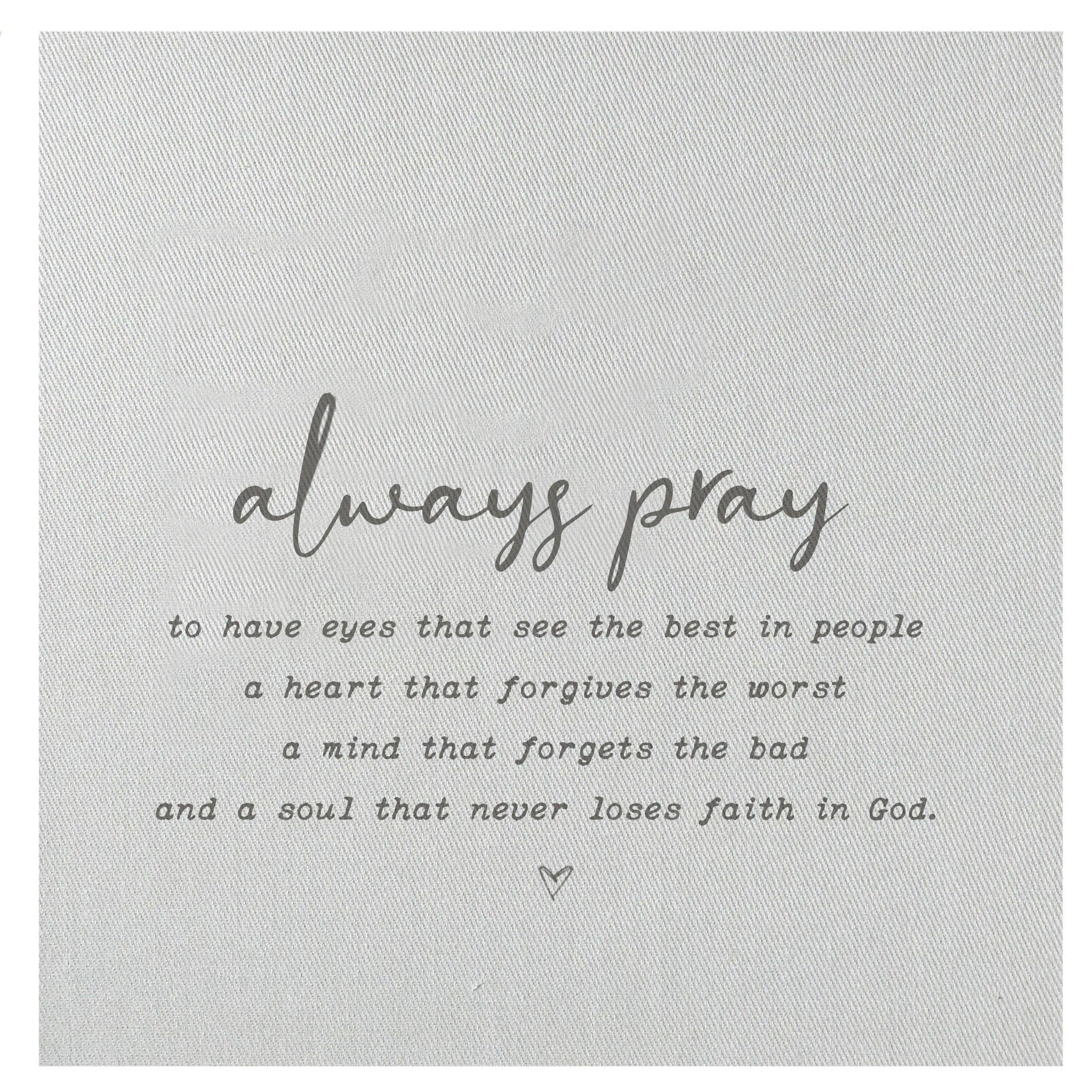 Graphically Speaking Design - Wholesale Sign - Mini Canvas, Always Pray, Shelf Decor1