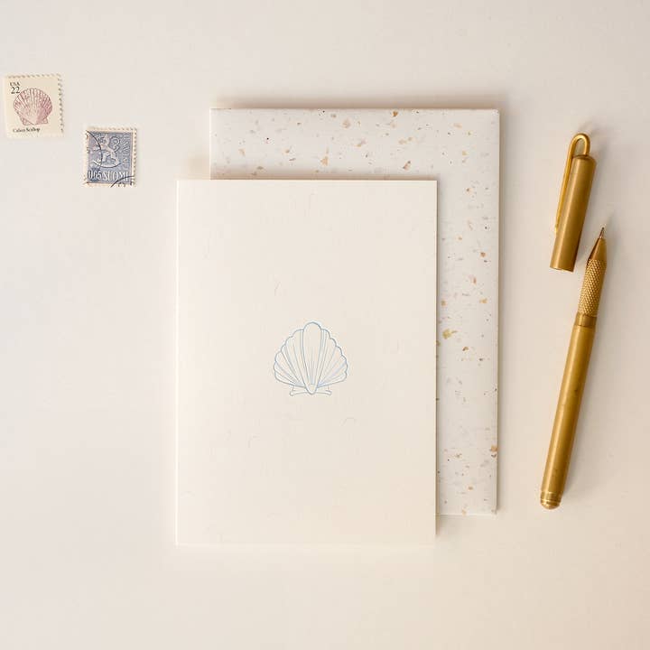 Letterpress Greetings Card - Shell for wholesale by Tankerville Press