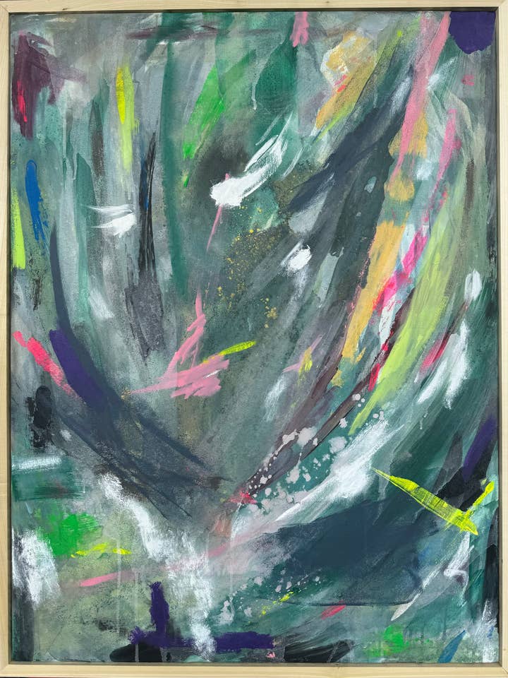 “Wild Lady” - Original Abstract Painting By Kristy Kurjan for wholesale by KPO Creative LLC